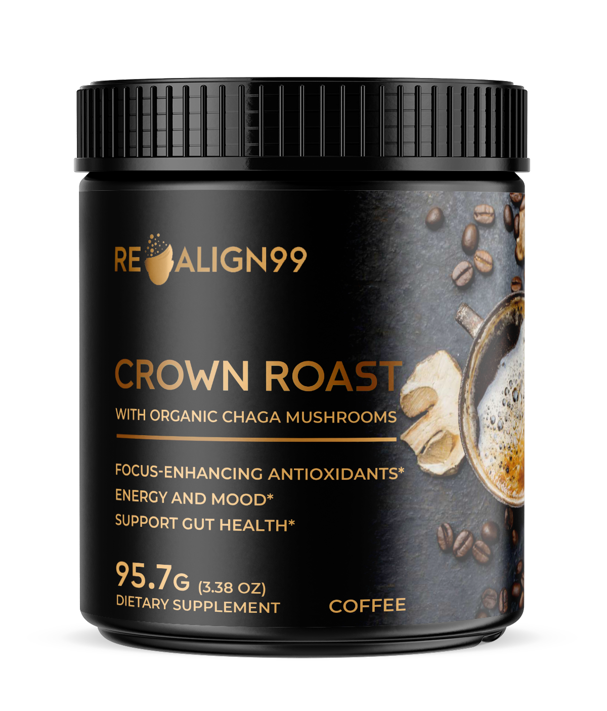 CROWN ROAST WITH ORGANIC CHAGA MUSHROOMS