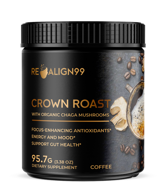CROWN ROAST WITH ORGANIC CHAGA MUSHROOMS